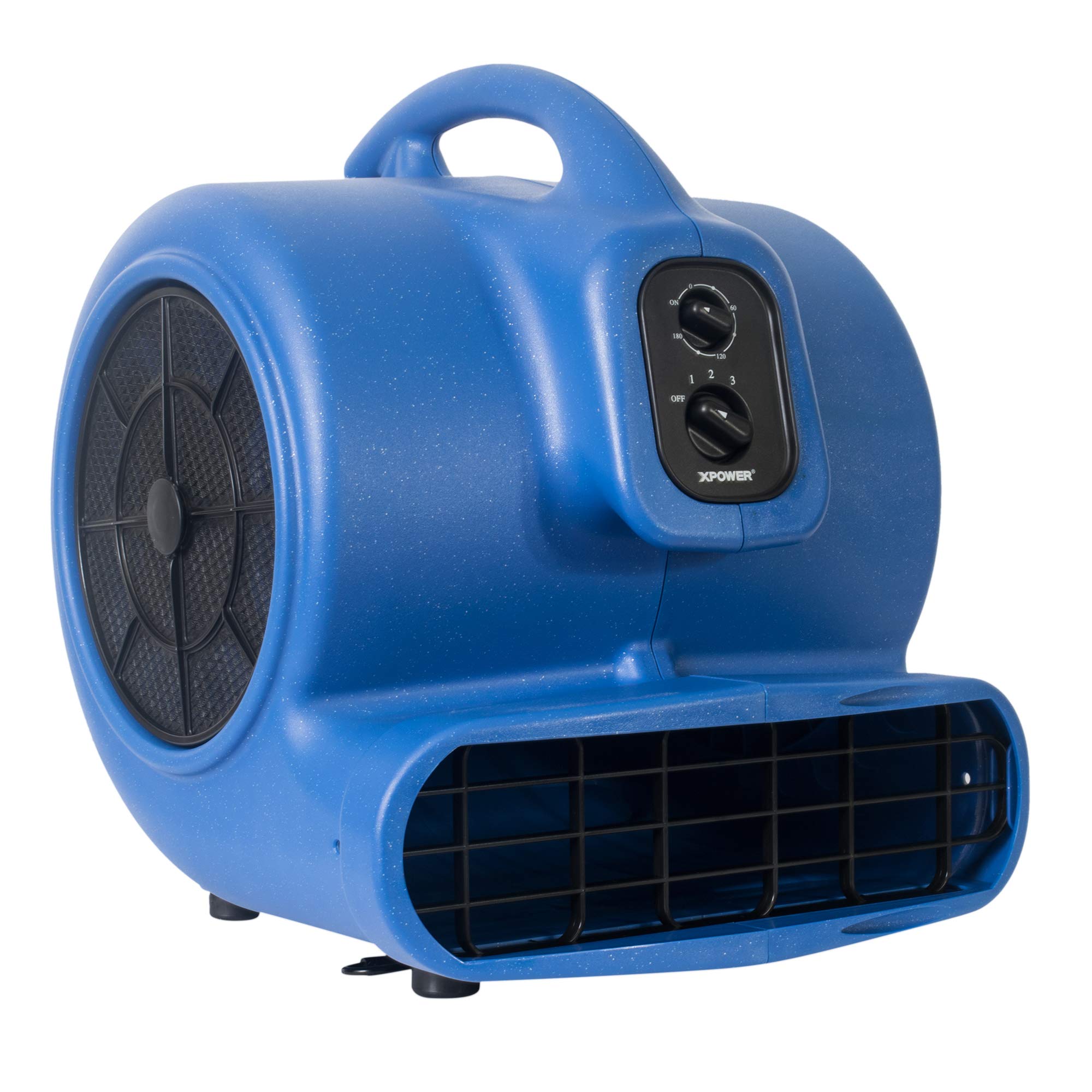 XPOWER X-800TF Pro 3/4 HP 3200 CFM Centrifugal Air Mover, Carpet Dryer, Floor Fan, Blower, Timer, Filter, for Water Damage Restoration, Janitorial, Plumbing, Home Use