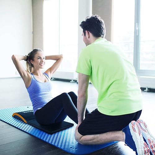Miniatura 4 de Yes4All Ab Mat Tailbone y sin coxis, almohadilla de apoyo plegable para ejercicios abdominales para entrenamiento central y espalda baja