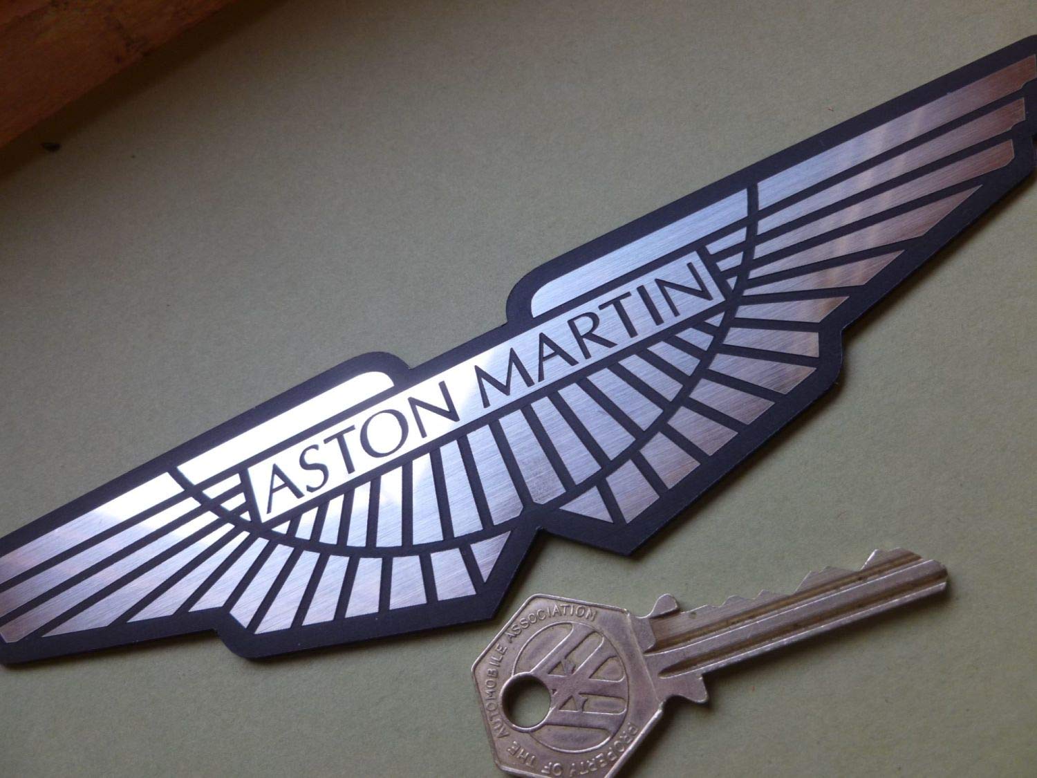 Amazon.co.jp: Aston Martin Winged Logo Laser Cut Car Self Adhesive 