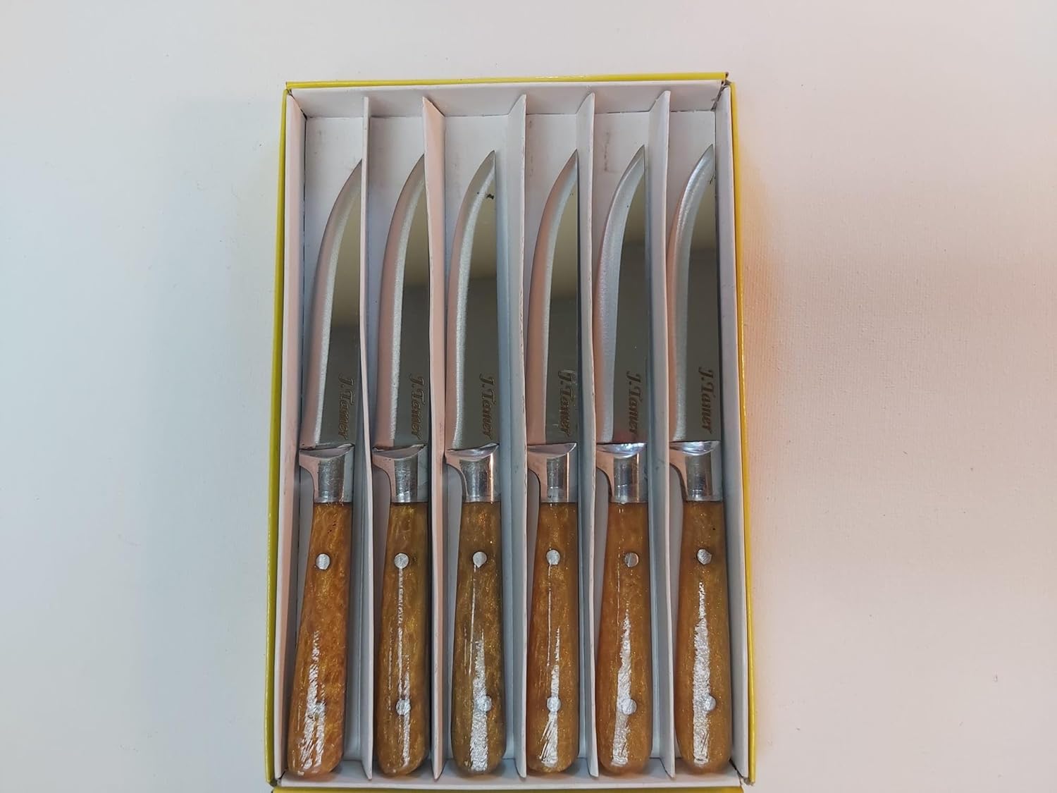 Handmade Stainless Steel Epoxy Knife Set for -Ideal for Meat and Fruit (Gold)