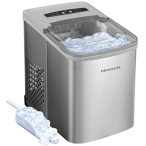 Frigidaire 26 Lbs per Day Portable Compact Maker, Ice Making Machine, Stainless, Medium - STAINLESS
