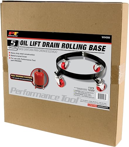 Vista 7 de Performance Tool W4073 - Bandeja de drenaje de aceite resistente de 2.8 cuartos de galón con protector contra salpicaduras y boquilla cónica