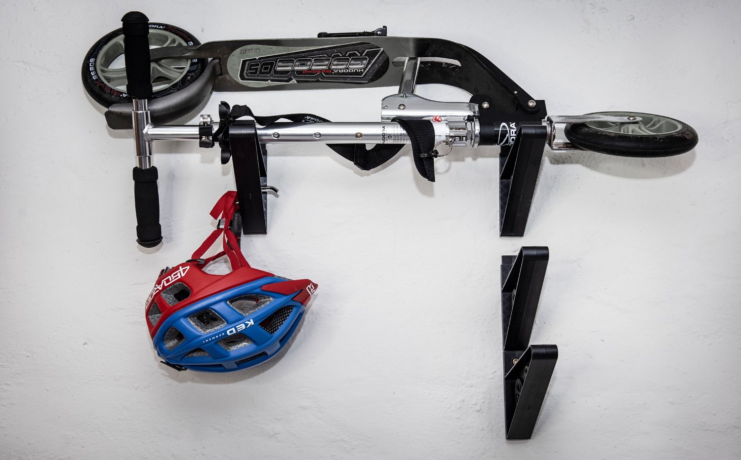 SKIBLE 4boarder® Soporte de Pared para Esquí | Longboard | Patineta Snowboard | Pennyboard | Hoverboard | Wakeboard | E-Electro-Longboard | Las Herramientas de jardinería