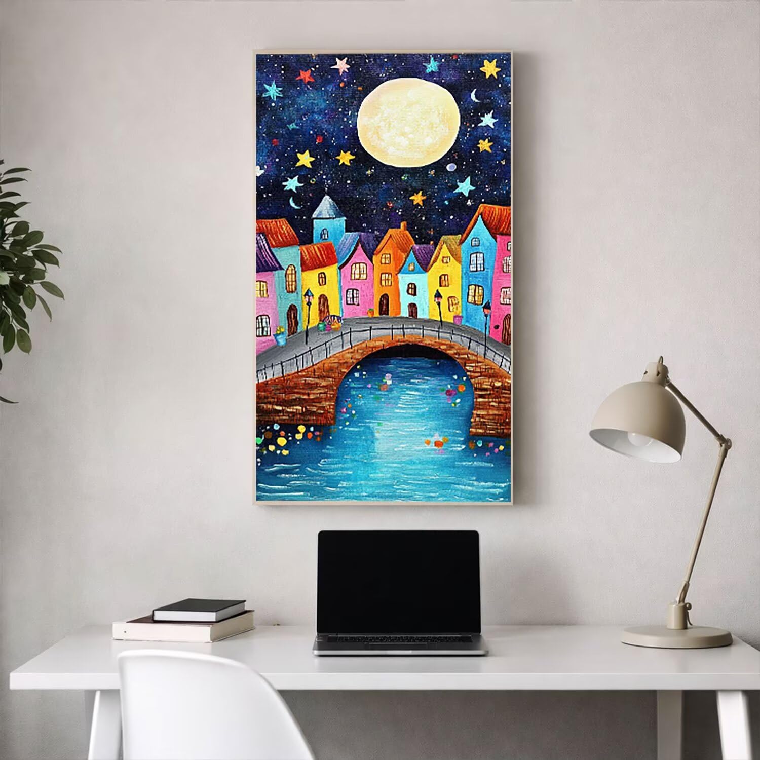 Malowanie według numerów dla dorosłych, kompletny zestaw DIY akrylowe kolorowanki na płótnie 75 x 150 cm, obrazy i pędzle w zestawie, kreatywna aktywność ręczna dla początkujących, dekoracja ścienna