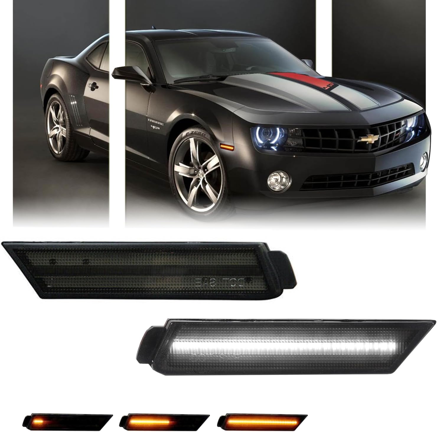 GSOWO 𝟮𝟬𝟮𝟯 𝗨𝗽𝗴𝗿𝗮𝗱𝗲 2 PCS LED Side Marker Lights for Chevy Camaro 2010