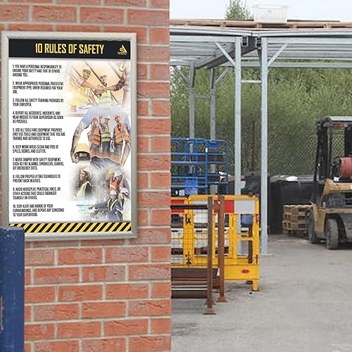 Miniatura 5 de GotSafety Póster de seguridad en el lugar de trabajo, 24 x 32 pulgadas, directrices claras para un entorno de trabajo seguro y saludable, carteles