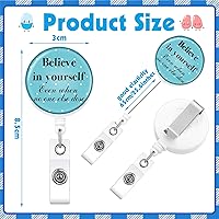 Vista 2 de Geosar 16 piezas de carrete de insignia de enfermera divertido de Navidad a granel, lindo clip retráctil para identificación, accesorios