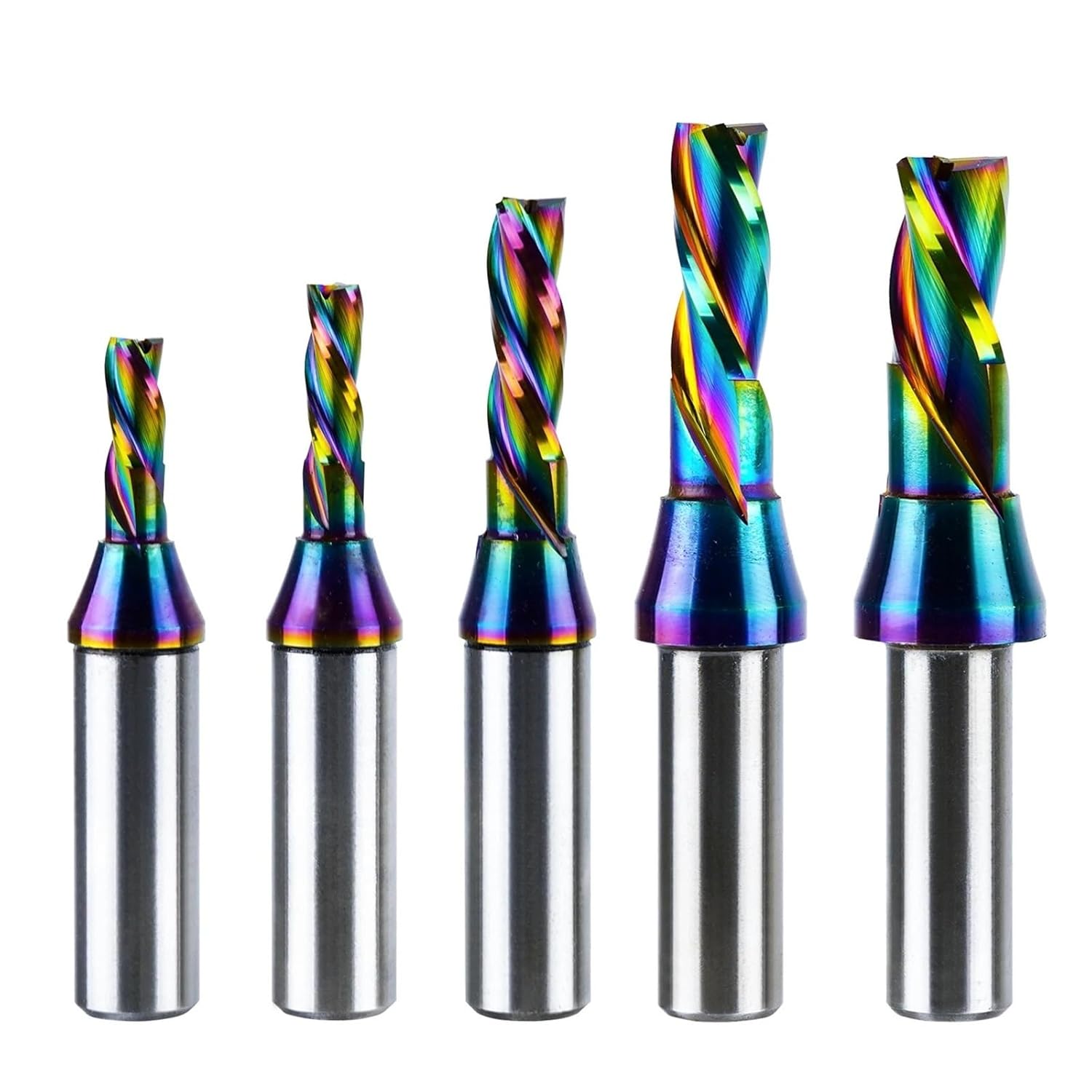 3 Flutes Professional Shallow Groove Downcut Spiral Router Bit 6 8 10 12mm DLC Coated Woodworking Milling Bit 1Pcs(TCTD3-D12.0-L20)