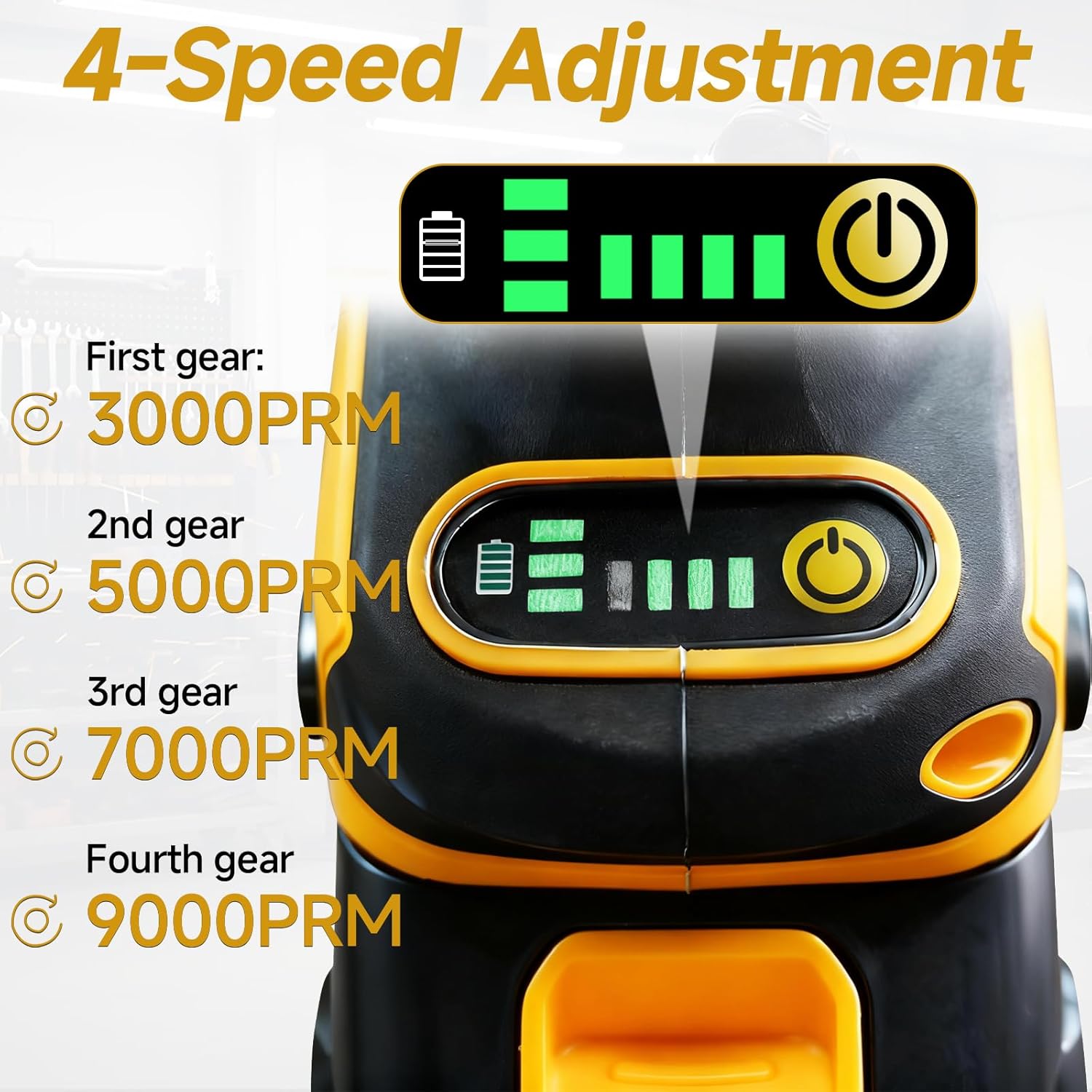 Brushless Angle Grinder Cordless, 3/8 Inch Battery Grinder Power Tools for Cutting, Grinding, Polishing and Rust Removal, 4 Variable Speed, Compatible with Makita 18V Battery - Image 8