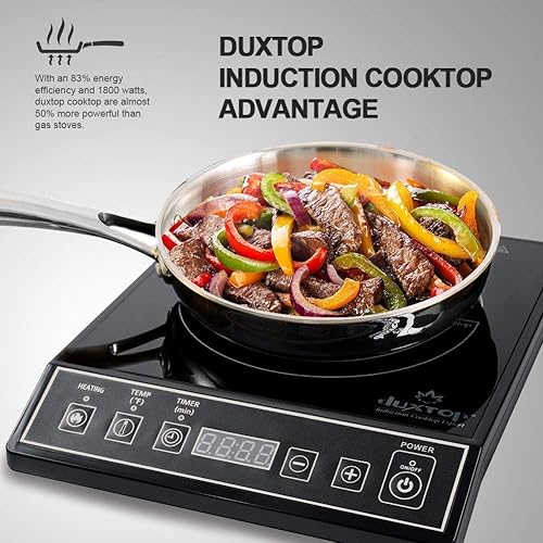 Miniatura 3 de Duxtop Bundle 9100MC 1800W Placa de inducción portátil, quemador de inducción con 17 piezas de utensilios de cocina de inducción profesional de