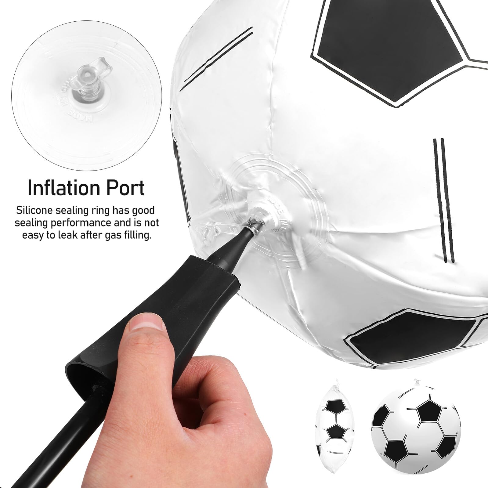 VICASKY Palloni da Spiaggia Gonfiabili Calcio 15pezzi Pvc Bianco