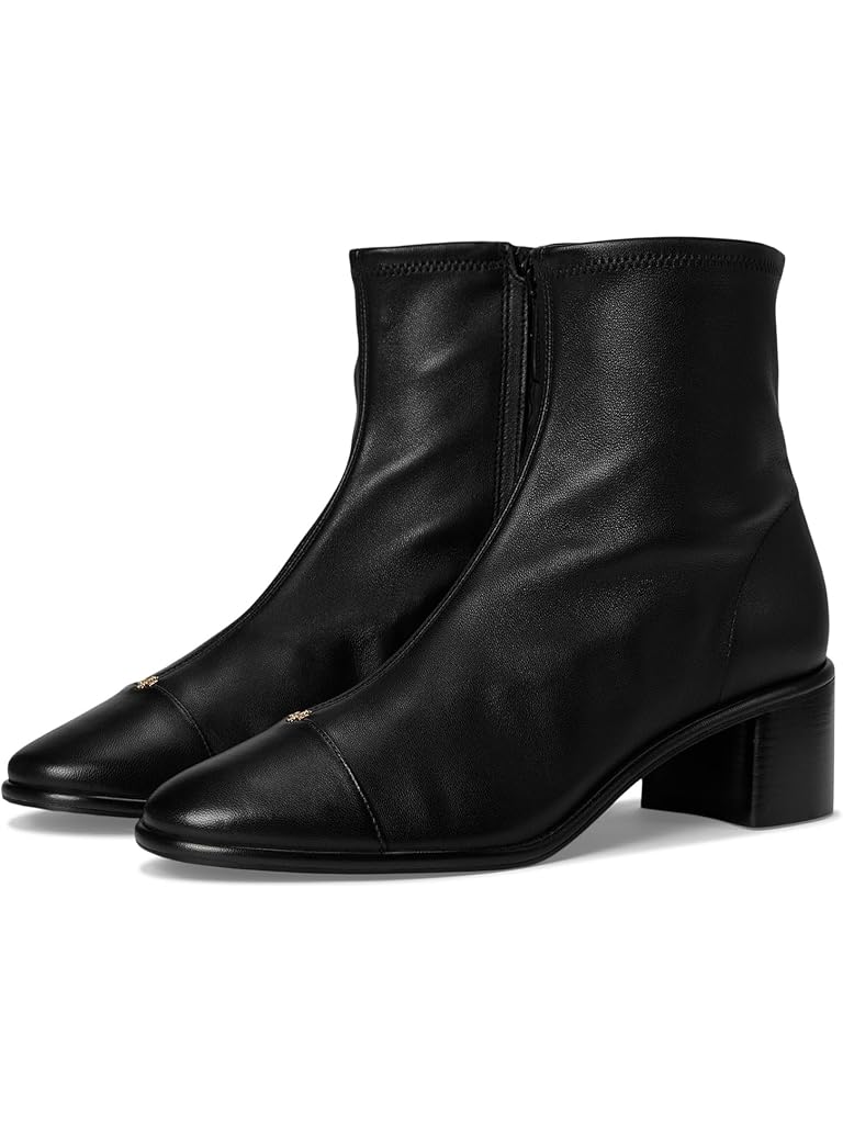 Black Tory Burch Cap-Toe Heel Ankle Boot 50mm