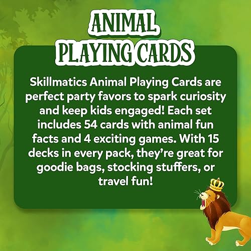 Miniatura 7 de Skillmatics Recuerdos de fiesta (15 mazos)  Juego de cartas de animales para niños, bolsas de regalo, juegos, regalos para niños, niñas, amigos,