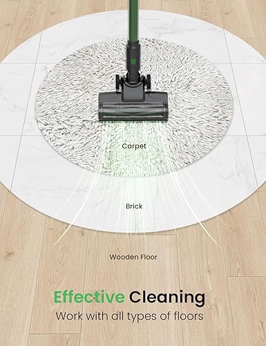 Miniatura 8 de Vexilar V9PRO - Aspiradora inalámbrica con potente succión de 30 Kpa con motor sin escobillas, diseño de pie, tiempo de funcionamiento de 45
