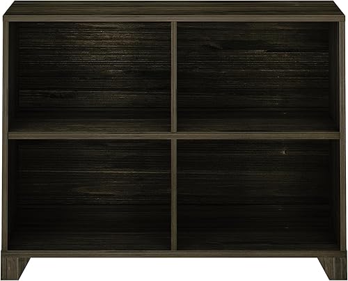 Miniatura 9 de Max & Lily Estantería moderna de 4 estantes, de madera maciza para dormitorio de niños, madera flotante Driftwood,Barnwood Marrón,Blanco