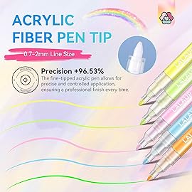 Saviland 12 Colors Nail Art Pens Set - 3D Nail Polish Pens Acrylic Paint Pens Nail Markers for Nail Art Drawing Painting Nail Point Dotting Liner Pen Manicure Tools Nail Design Kit Home Nail Salon DIY