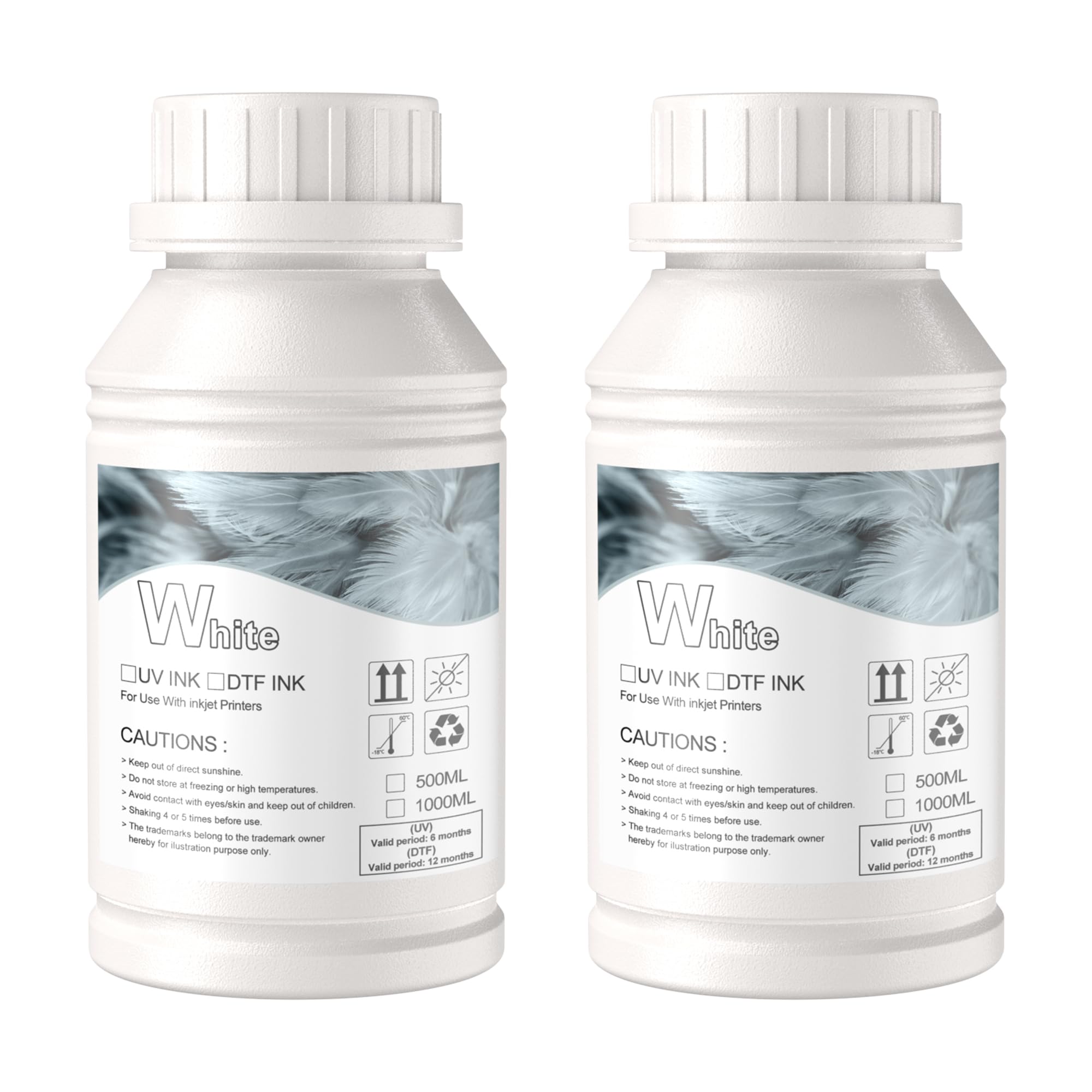 PLK DTF-Tinte für Transferfolie für DTF-Druck Transferfoliendrucker (250 ml*2)
