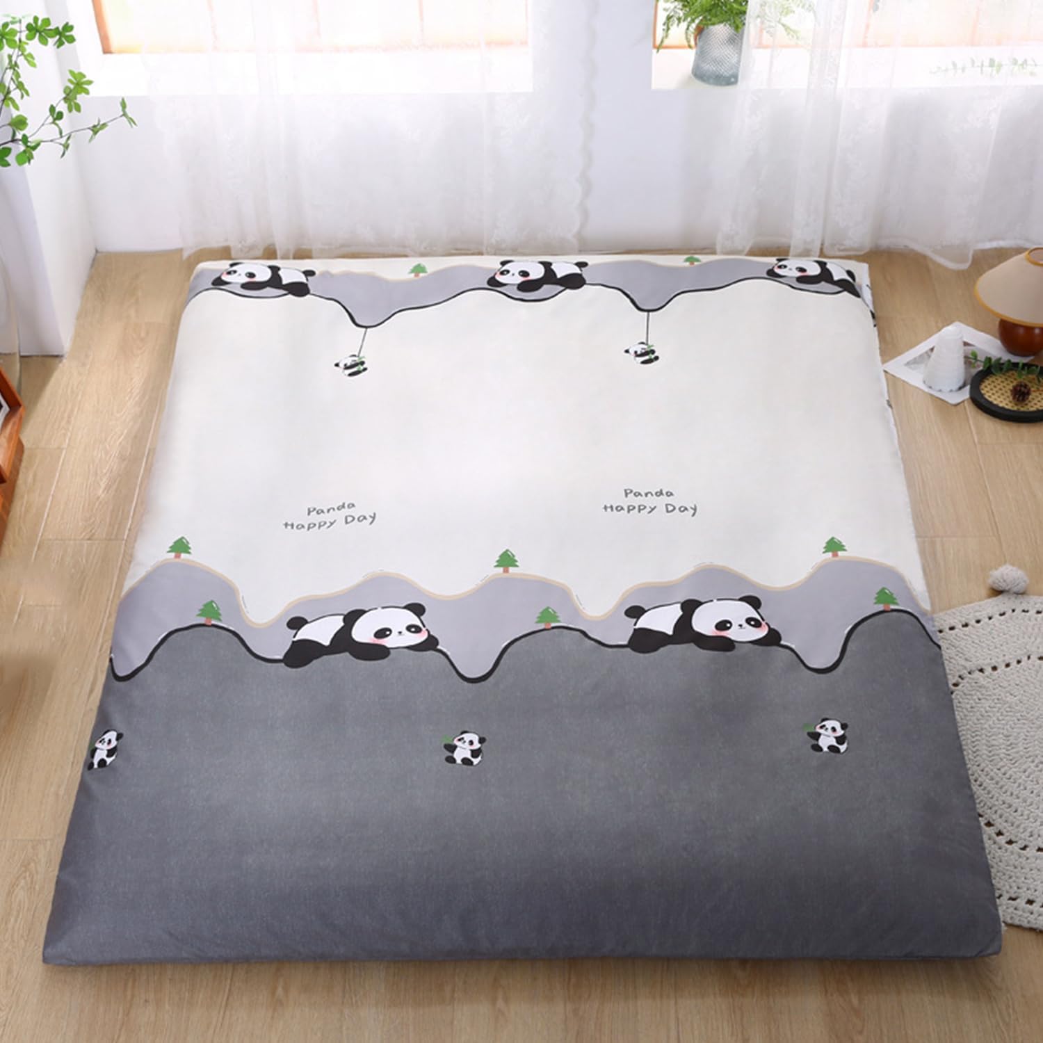 I,135x200cm, Futon Mattress Cover with Zipper Traditional Japanese Floor Futon Mattress Cover Comfortable Skin Friendly Bed Cover Full Wrap Mattress Protector Futon Slipcover