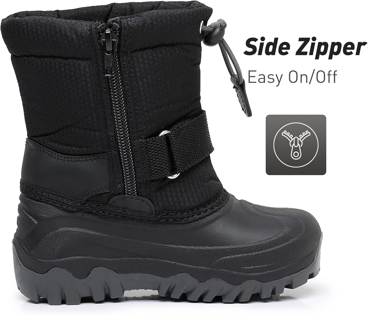 Ahannie Kids Boys Girls Winter Snow Boots Waterproof Anti-Slip Warm Outdoor Shoes (Toddler/Little Kid)