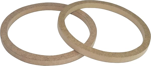 AERZETIX - C52051 - Set di 2 adattatori/supporti/anelli universali per altoparlanti Ø165mm - Ø166xØ144x12mm - distanziatore/ring in MDF per altoparlante/auto/veicolo/sistema sonoro - 2