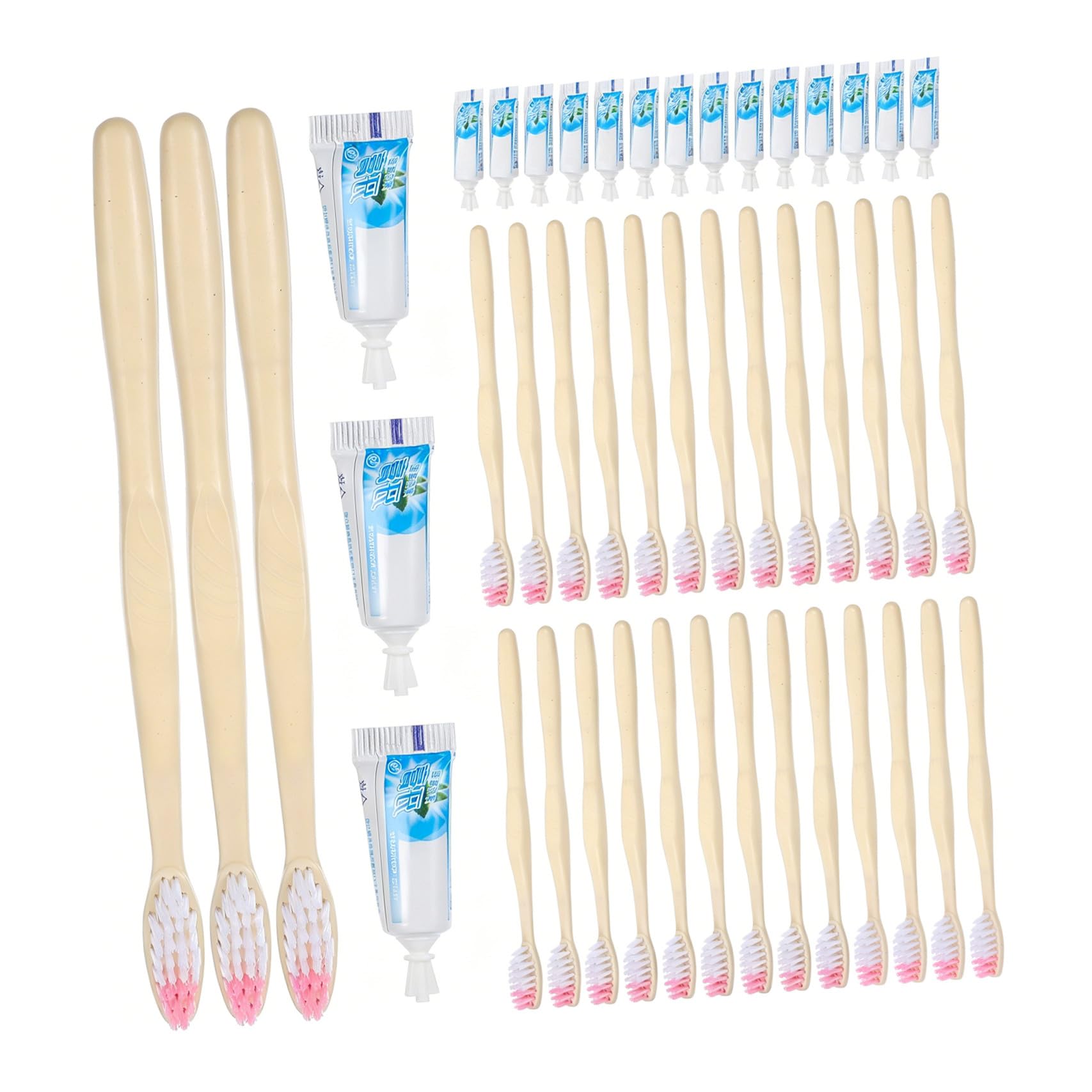 UPKOCH Spazzolino da Denti Stili multipli Usa e Getta con Dentifricio Set 100 Pezzi Confezionato Singolarmente in Plastica, Portatile per Viaggi e Hotel