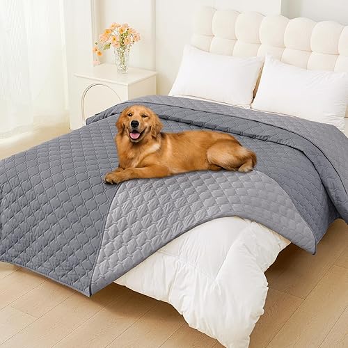 Miniatura 15 de Smiry Manta Impermeable para Cama de Perro 30x70, Manta Suave Reversible para Mascotas, Cubierta Lavable a Prueba de Fugas para Sofá de Gatos y Azul
