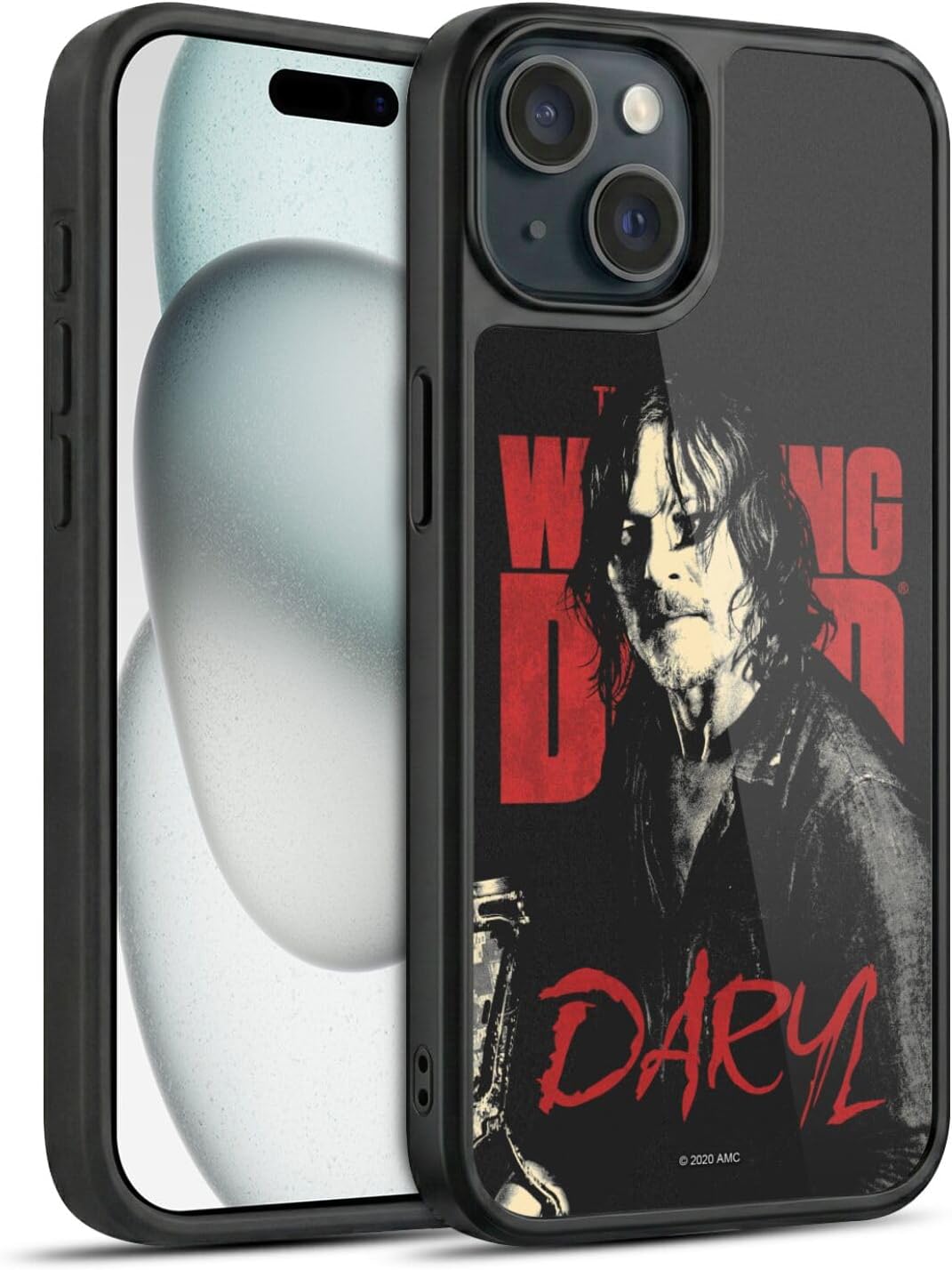 Head Case Designs Officially Licensed AMC The Walking Dead Daryl Season 10 Character Portraits Gel Armor Case [Military Grade Drop Protection] Compatible with Apple iPhone 15