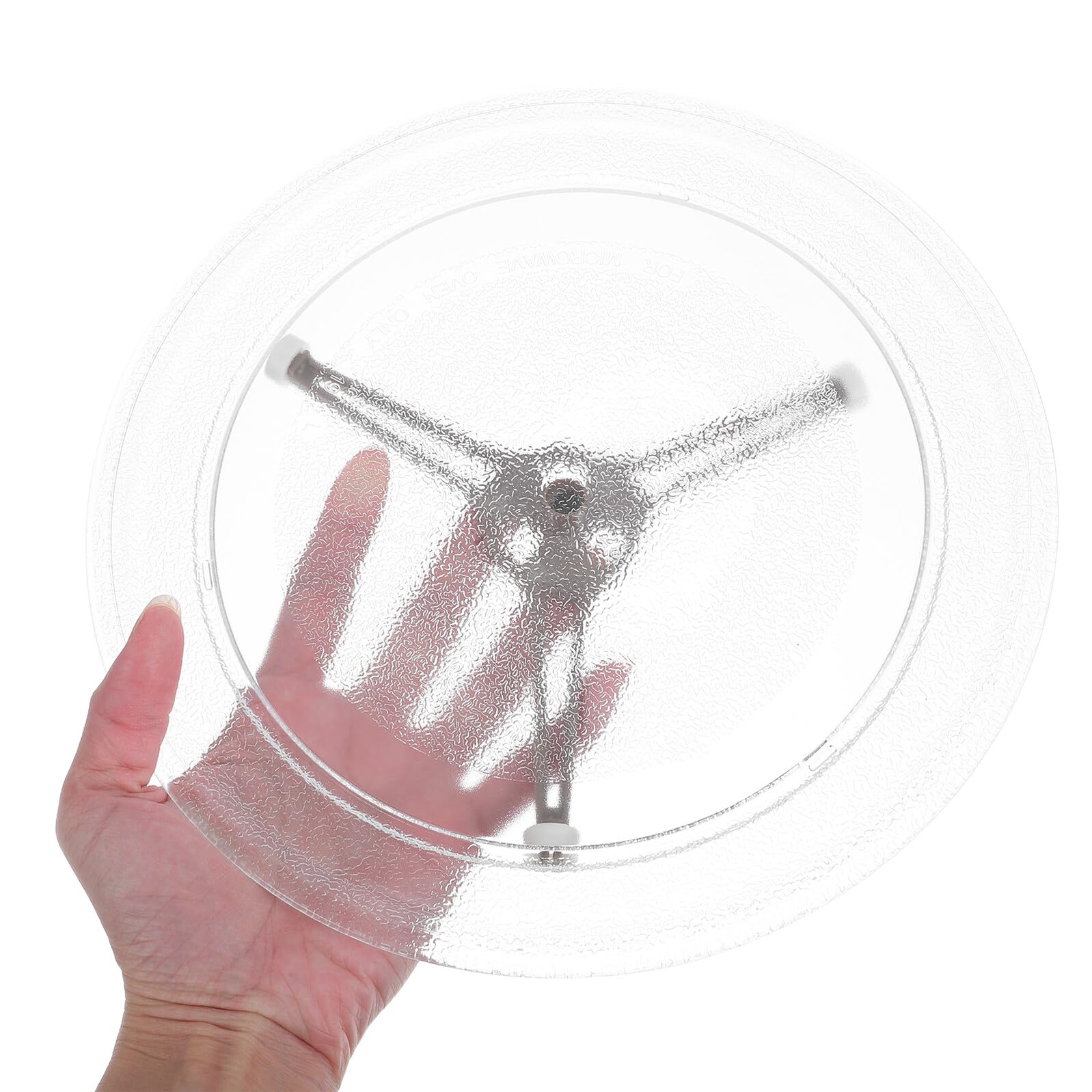 DOITOOL Plato Giratorio de Cristal para Microondas Resistente al Calor Soporte Rodillos para Rotación Silenciosa y Compatible Múltiples Modelos Bandeja de Vidrio para Cocción