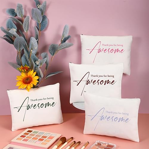 Miniatura 4 de Buryeah 24 bolsas de agradecimiento para mujeres, bolsas de agradecimiento para mujeres, bolsas de cosméticos con texto en inglés "Thank You for