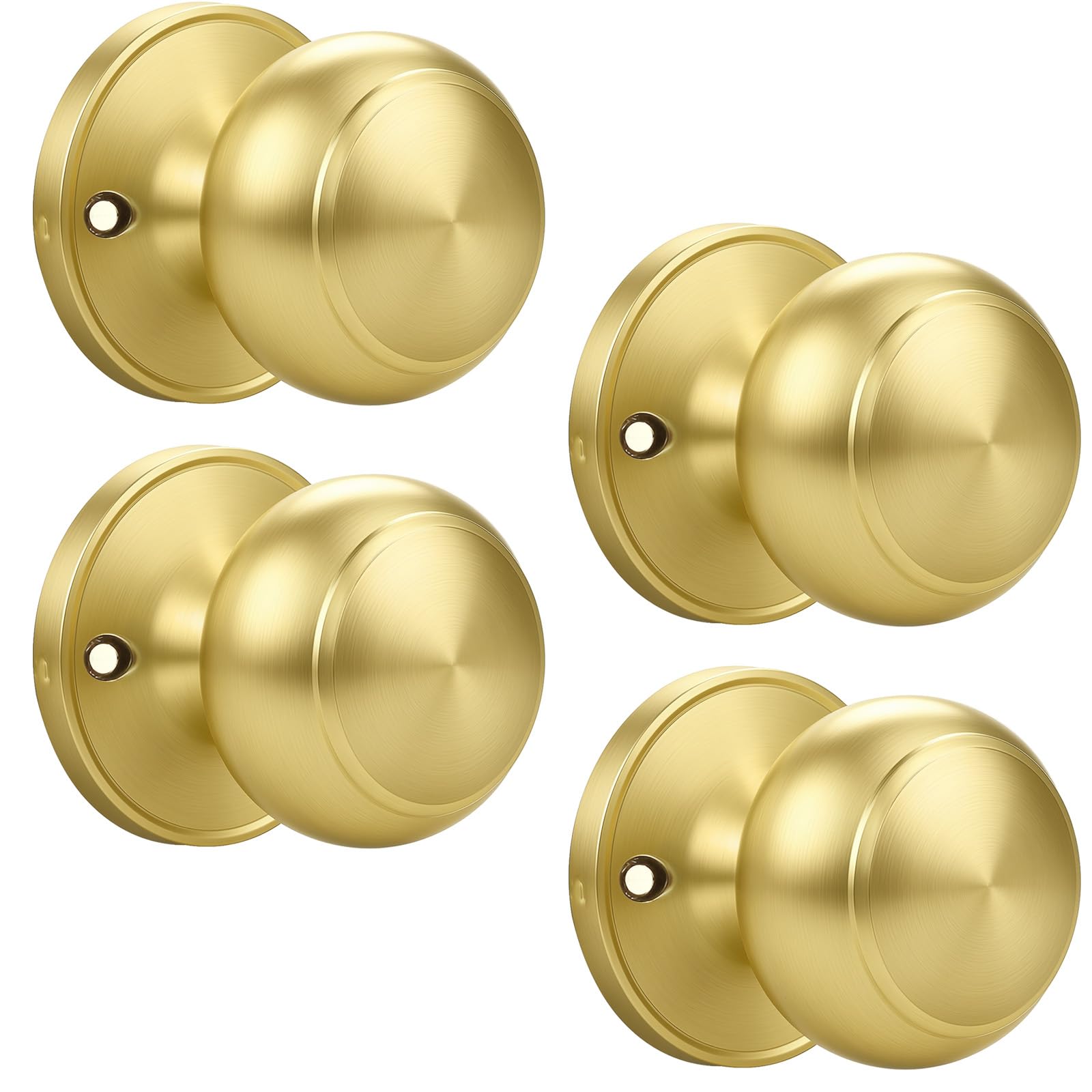 Dummy Door Knobs - Satin Nickel Pack of 4 -8