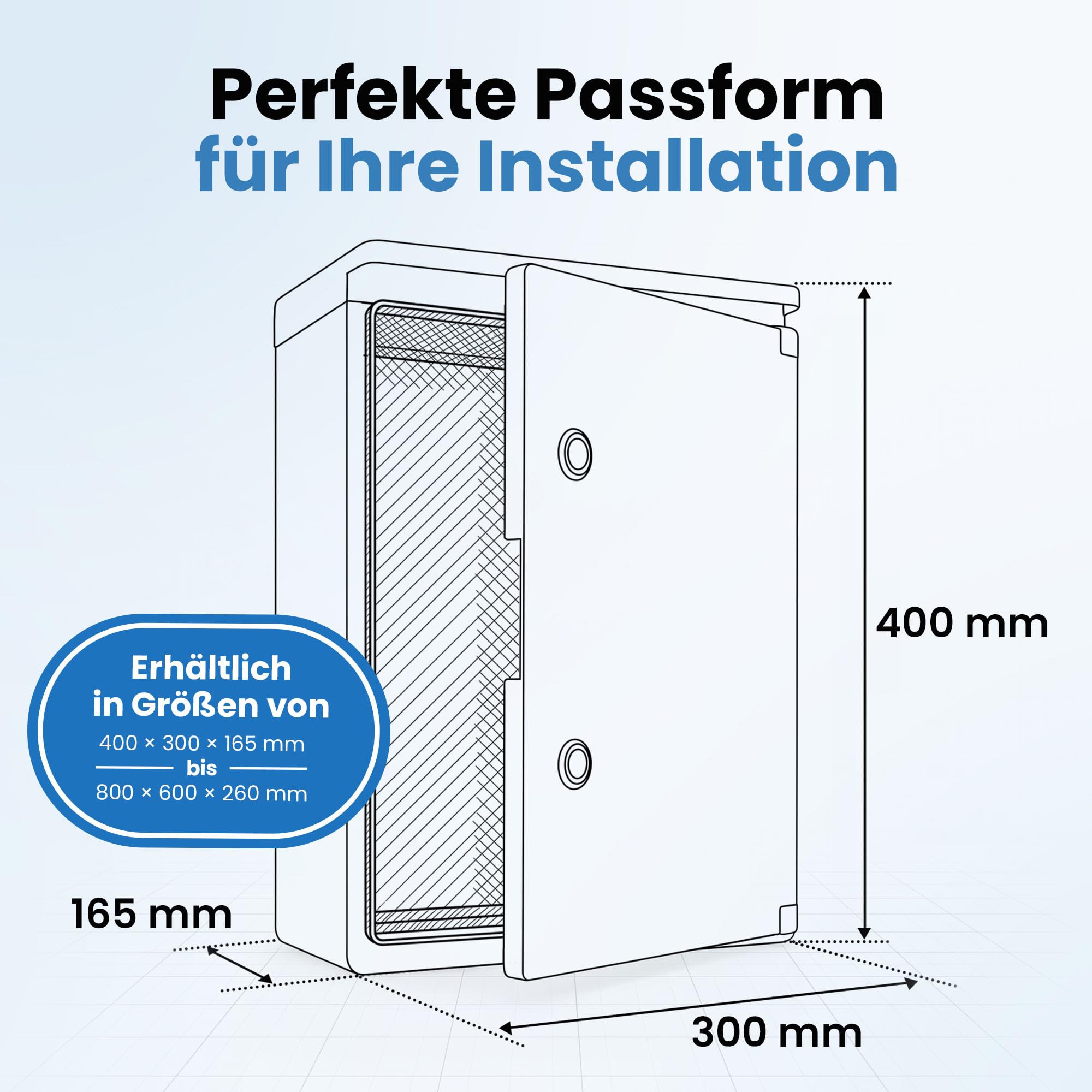 BOXEXPERT Verteilerkasten außen IP65 mit Regendach ABS Kunststoff 400x300x165mm Serie Fleet Roof wasserdicht Schaltschrank Stromkasten Schaltkasten Industriegehäuse grau