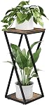 Bamworld 5 Tier 5 Potted Plant Stand Indoor, Tall Metal Plant Shelf for Multiple Plants, Corner Black Flower Pots Shelf for Patio Garden Balcony Living Room Bedroom