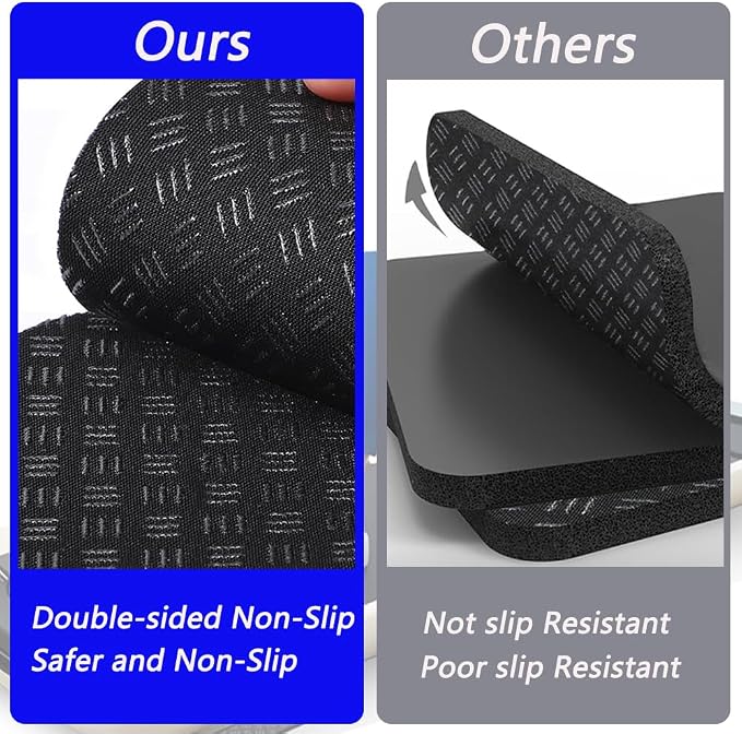 6PCS Tapetes para Cinta de Correr LOOEEL, Almohadillas de Alta Densidad 4 x 4 x 0.2 pulgadas con Doble Cara Antideslizantes para Protección de Piso miniatura 4
