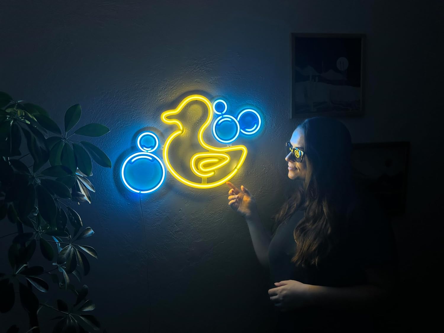 Rubber Duck Neon Metal Wall Art, Neon Wall Decor, Rubber Duck Neon Wall Sign, Bathroom Decor, Birthday Neon Gifts, Baby Shower Neon Sign, Ducks Neon Sign, LED Wall Sign, (With Remote Control)