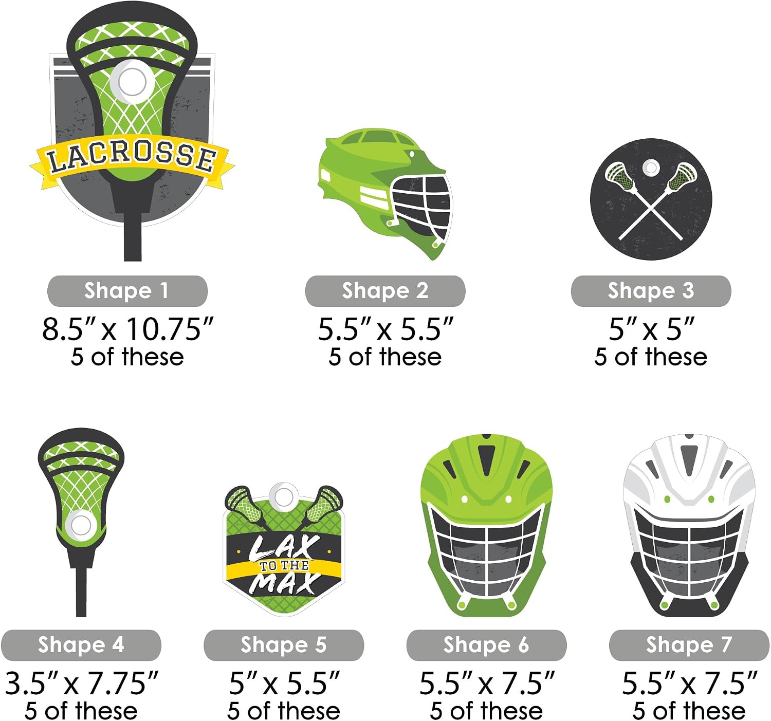 Big Dot of Happiness Lax to the Max - Lacrosse - Party Centerpiece Sticks - Showstopper Table Toppers - 35 Pieces