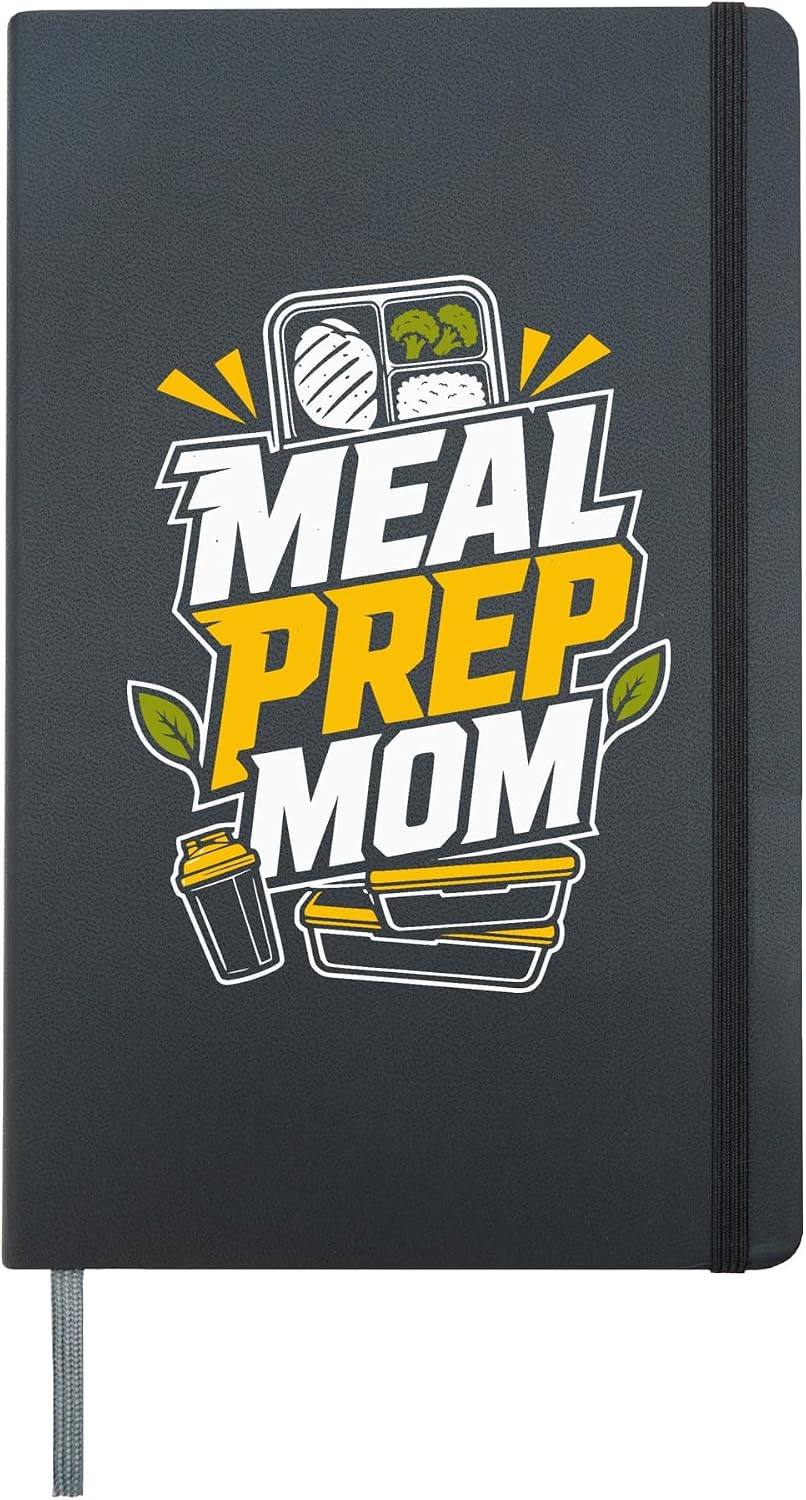 Meal Prep Life Food Prepping Meal Preparation Hardcover Journal, Black