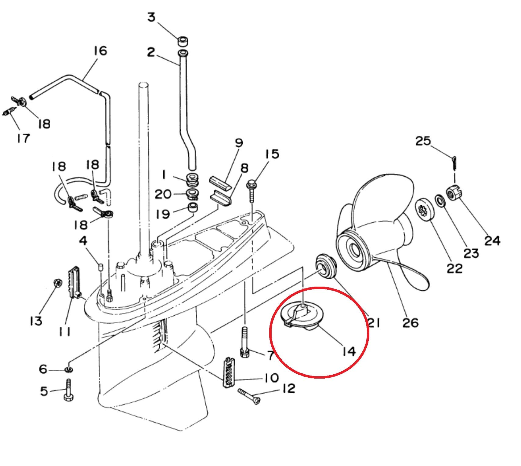 A.A Zinco Trim Tab Anodo Ricambio per Yamaha Fuoribordo 18-6097, 6E5-45371-01-00
