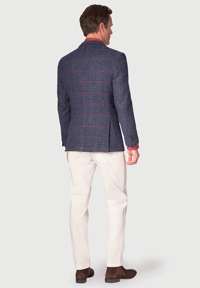 ジャケット・アウター Wool Tweed Tailored Jacket Buy Blue Signature Harris Tweed British Wool Blazer from