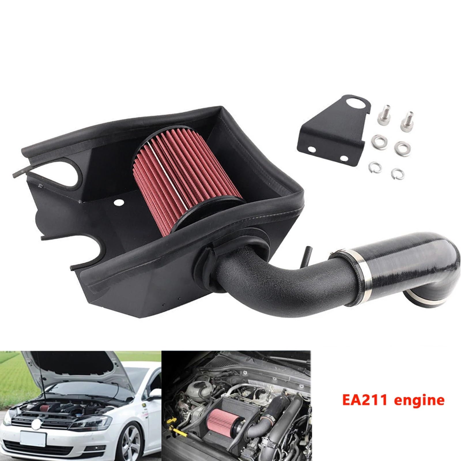 zestaw rur dolotu Zestaw dolotowy zimnego powietrza silnika EA211 osłona termiczna filtr zasilania pasuje do Vw Golf Mk7.5 1.2T 1.4L TSI TFSI powietrza do samochodu