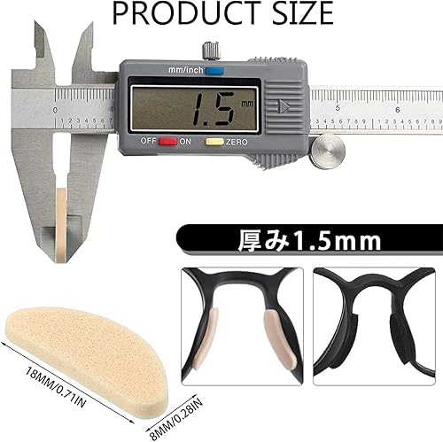 Miniatura 10 de Almohadillas de nariz ajustables para gafas, almohadillas de espuma para la nariz para anteojos, almohadillas antideslizantes para la nariz para