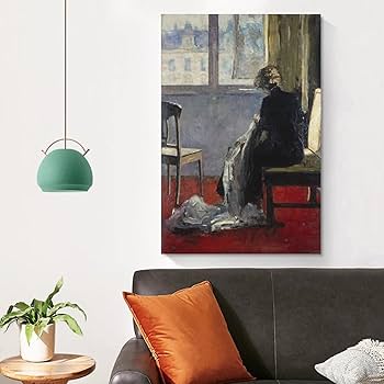 Amazon.co.jp: レッサー・ユリィ「赤い絨毯」キャンバス地に