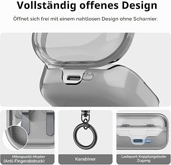 AhaStyle Transparent Case for Samsung Galaxy Buds4 (2026) & Galaxy Buds4 Pro (2026) [Anti-Yellow] Soft TPU Protective Skin Compatible with Samsung Galaxy Buds4 Series