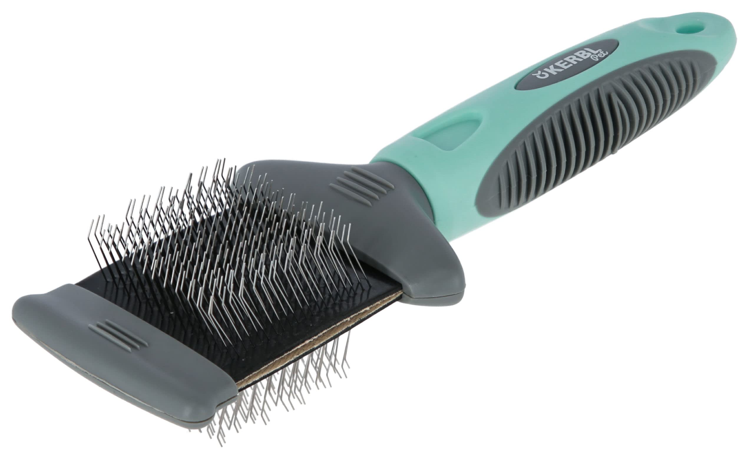 Kerbl Pet Soft Plucking Double Brush, with Flexible Head, 19 x 7 cm