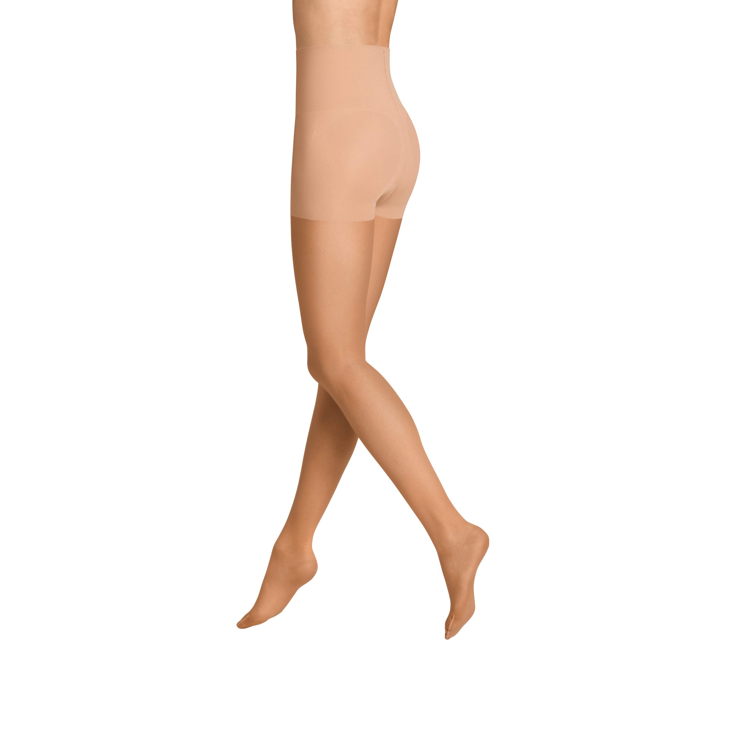 ITEM m6 Strumpfhose für Damen 15 DEN – Highwaist Tights in Hautfarbe mit Control Top – Bequeme Feinstrumpfhose ohne Zehen – Schicke Pantyhose mit Shaping Look