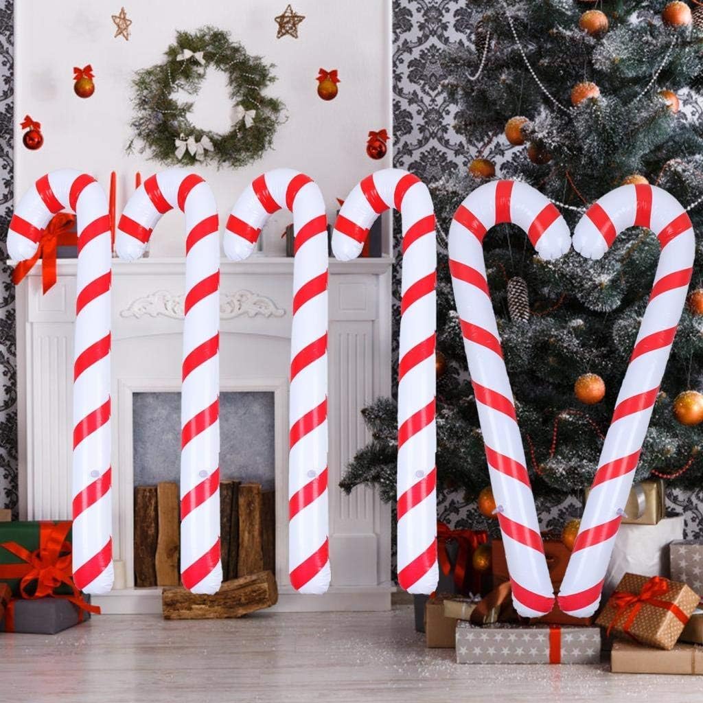 ASTARON 8 Pack 35bastoncini di zucchero gonfiabili natalizi per decorazioni nat