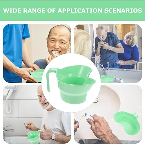 Miniatura 2 de Taza de enjuague bucal, tazas de lavado bucal de diseño único, conveniente taza de lavado bucal para cama de cuidado bucal, contenedor de enjuague
