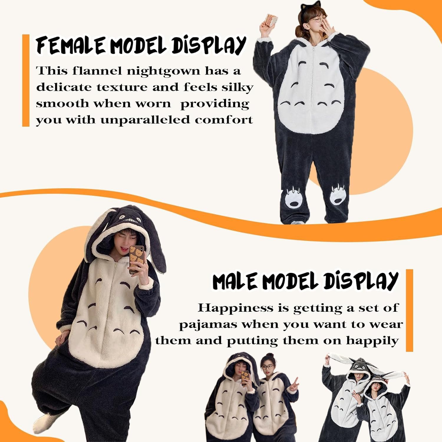 Combinaison Adulte, Costume d'animal, Unisexe, en Peluche, Pyjama Cosplay d'halloween, Vêtements De Nuit Une Pièce pour Fête