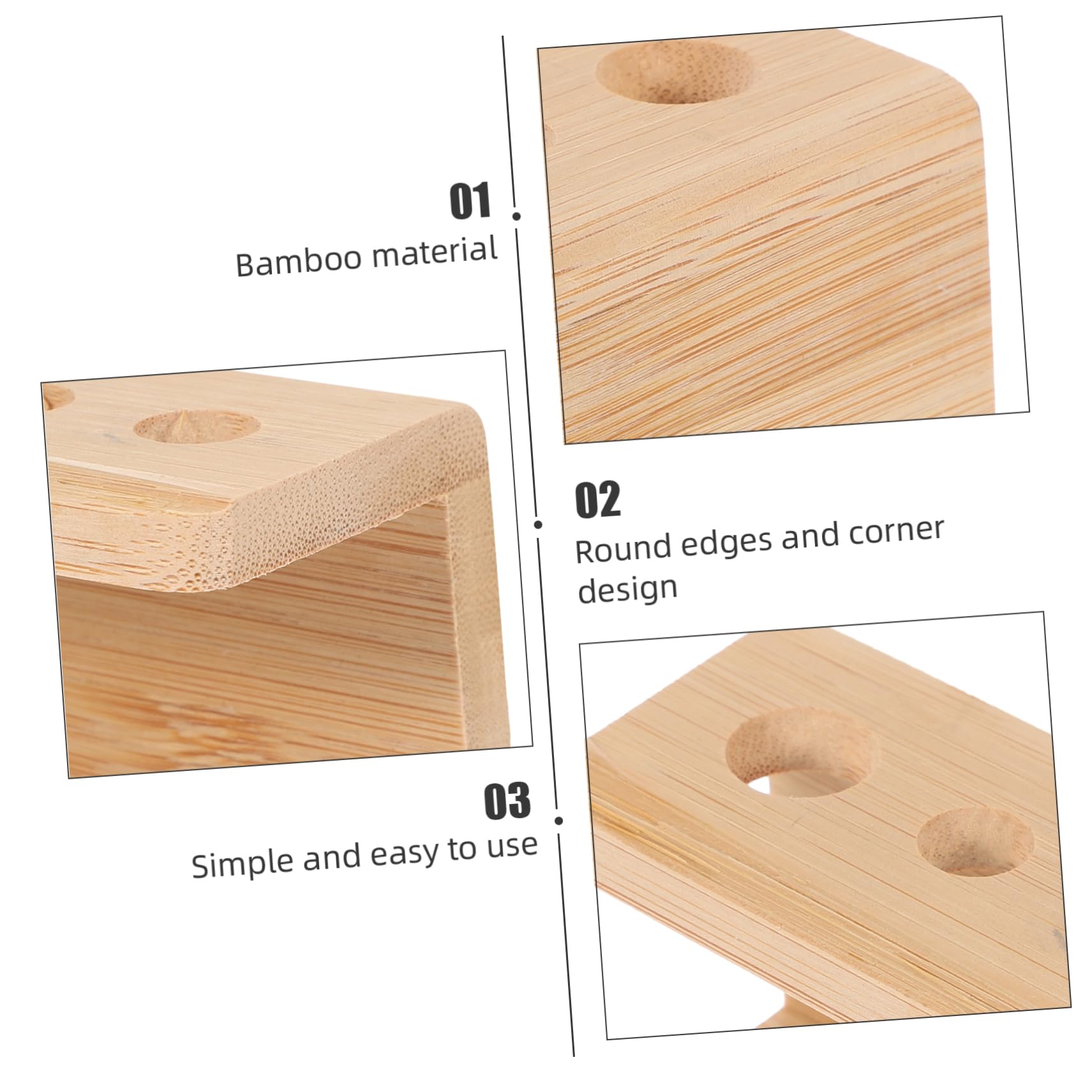 MAGICLULU 5 Pz Porta Spazzolino Da Denti Portapenne Organizer Per Spazzolini Da Appoggio Portaspazzolino Da Banco Multiforo Organizer Per Spazzolini Da Scrivania Portaspazzolini Bambù