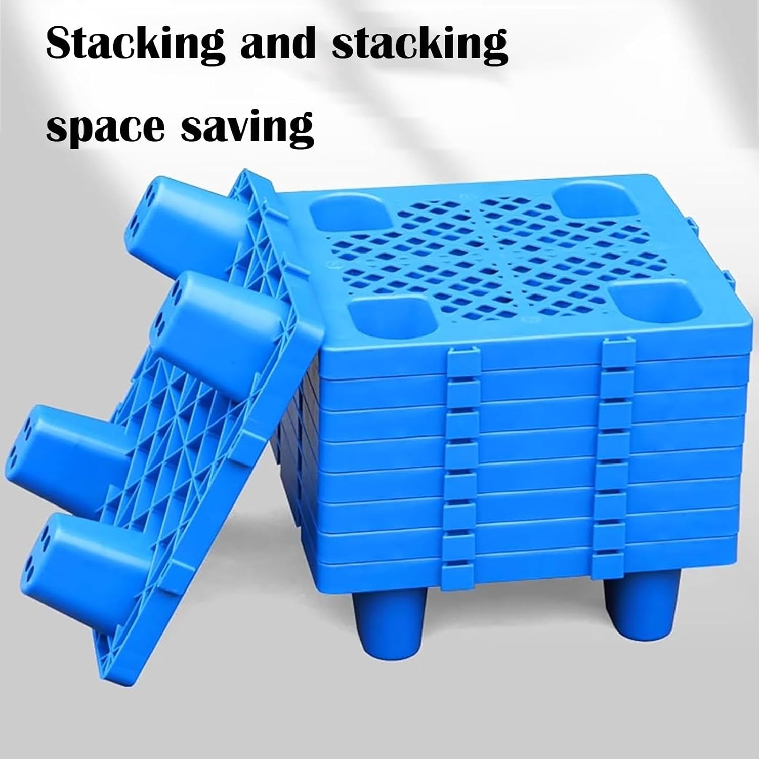 Lightweight Plastic Pallets, Plastic Grating, Nestable Interlocking Plastic Palette, Moisture-Proof Waterproof Floor Pallet Box With Breathable Grids, Support Up To 2000 Lbs(Size:40*40*12cm)