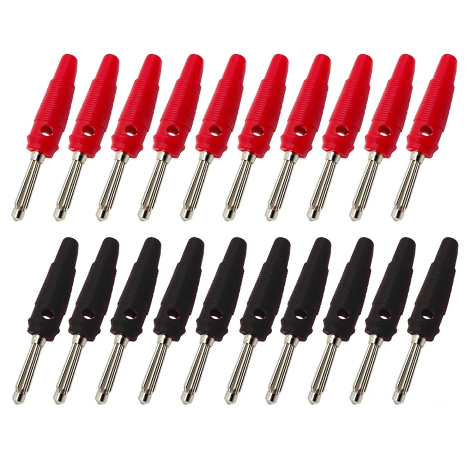 Connecteurs de Haut-Parleur, fiche Banane de 4MM, amplificateur, Poste de Liaison, Prise Banane for bornes de câble, 20 pièces/lot(10 Red 10 Black)
